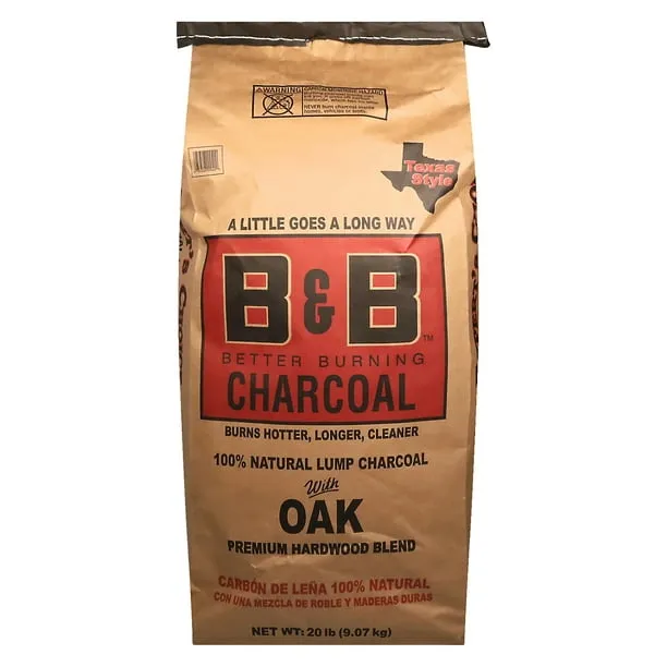 B & B Charcoal, Oak Lump, Texas Style - 20 lb