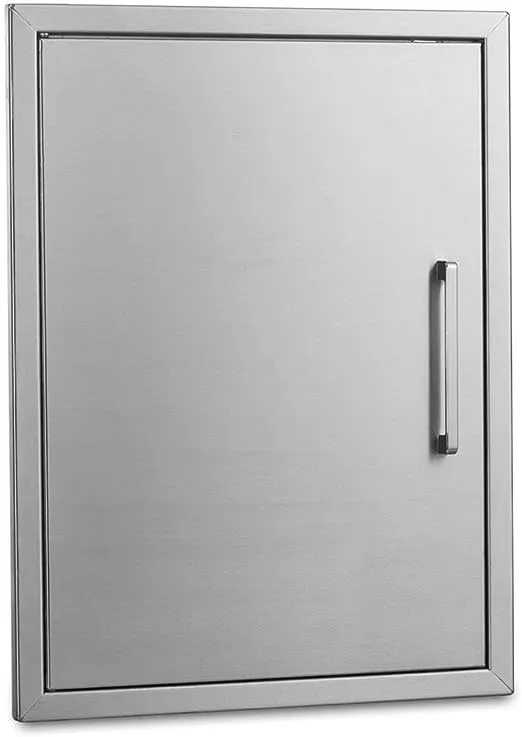 Stainless Steel BBQ Single Access Door- 16"W x 21"H -Outdoor Kitchen Single Door Reversible Open Left or Right,Flush Mount for Outdoor Kitchen Island