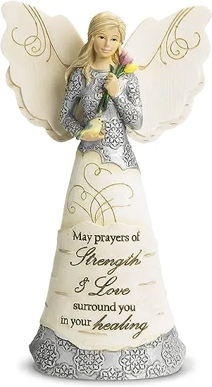 Strength & Healing 6.5" Angel Holding Bird