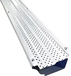 FlexxPoint High Clearance Gutter Cover System, White 5 Inch Gutter Guards, 102 Ft.