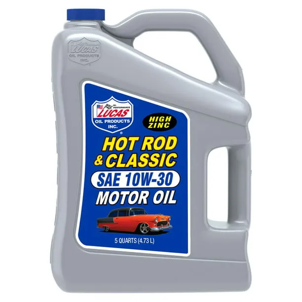 Lucas Oil 10679 Hot Rod & Classic Car SAE 10W-30 Motor Oil - 5 Quart