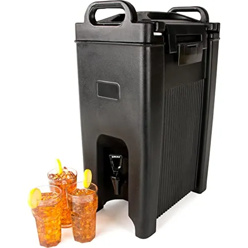 Carlisle XT500003 Cateraide™ XT 5 Gallon Black Insulated Beverage Dispenser