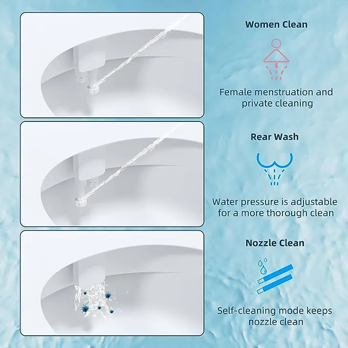 Bidet Toilet Attachment for Rear or Female Washing Sanitizing