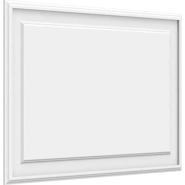 Ekena Millwork 5/8 in. x 20 in. x 14 in. Legacy Raised Panel White PVC Decorative Wall Panel