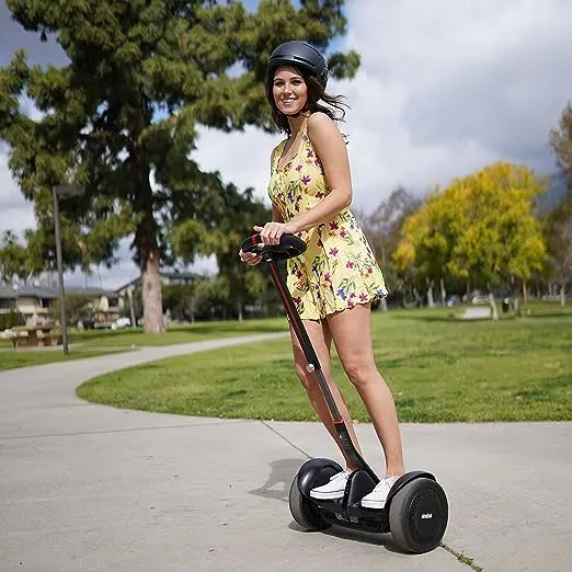 Segway Ninebot S Smart Self-Balancing Electric Scooter, 800W Motor (Ver.S MAX 1000), 13.7 Miles Range(Ver.S MAX 23.6)& 10MPH(Ver.S MAX 12.4), Hoverboard w/t LED Light, Compatible with Gokart Kit