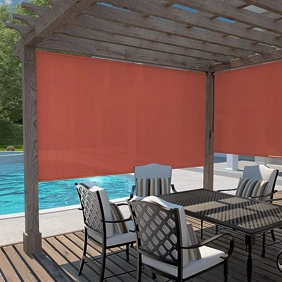 Coolaroo Terracotta Outdoor Roller Shade; 96'' W x 72'' L