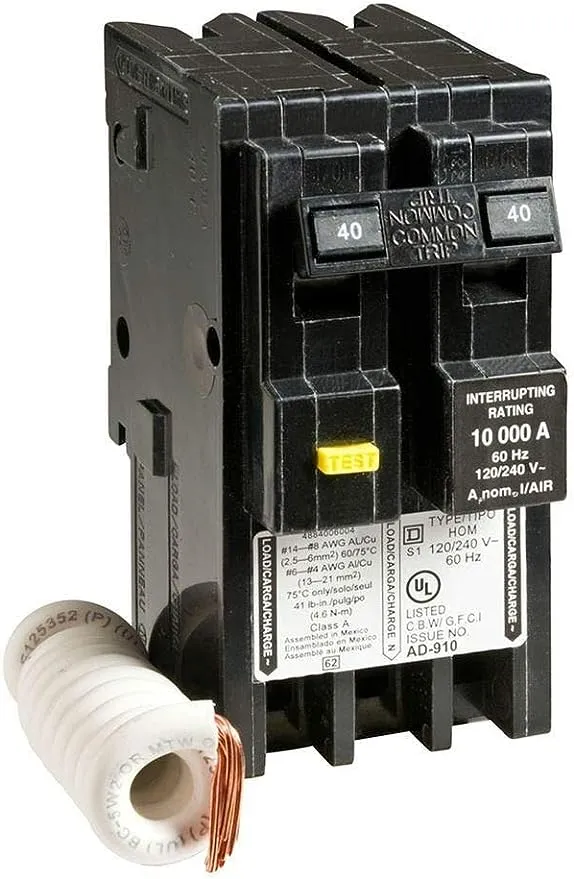 Square D Circuit Breaker HOM240GFI