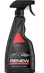 System X Renew Ceramic Spray Coating - Ultra Hydrophobic DIY Ceramic Nano Coat - Super Slick Finish & Feel - Superior to Wax & Polymer Sealants - 9+ months of True SiO2 Paint Protection (16.9 FL OZ)