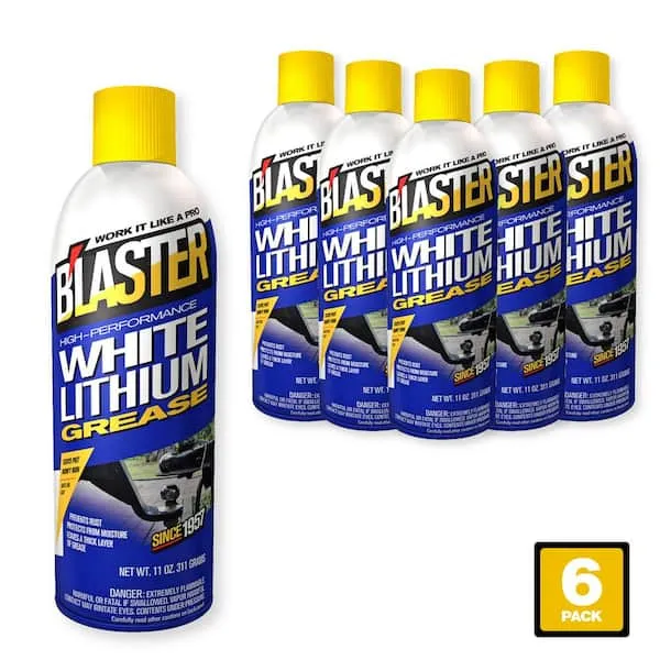 Blaster 11 oz. High-Performance White Lithium Grease Spray (Pack of 6)