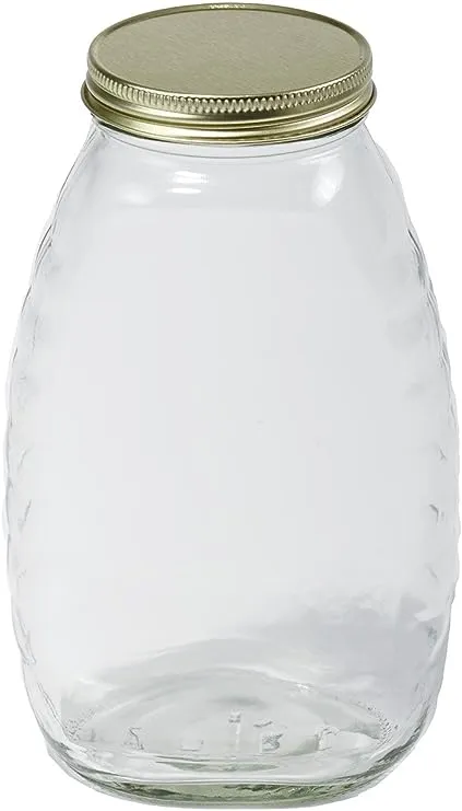 Little Giant Farm and Ag HJAR16 16 oz Glass Honey Jar, 12 Per Case, Clear