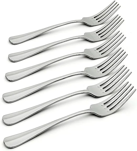 Oneida Savor Everyday Flatware Dinner Forks, Set of 6, 18/0 Stainless Steel, Silverware Set, Dishwasher Safe