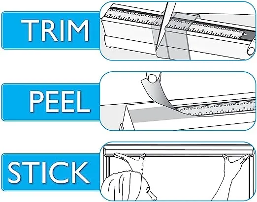 Redi Shade No Tools Easy Lift Trim-at-Home Cordless Cellular Light Filtering Fabric Shade White, 30 in x 64 in, (Fits windows 19 in - 30 in)