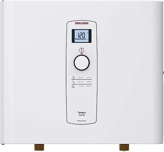 Stiebel Eltron Tankless Water Heater - Tempra 15 Trend – Electric, On Demand Hot Water, Eco, White