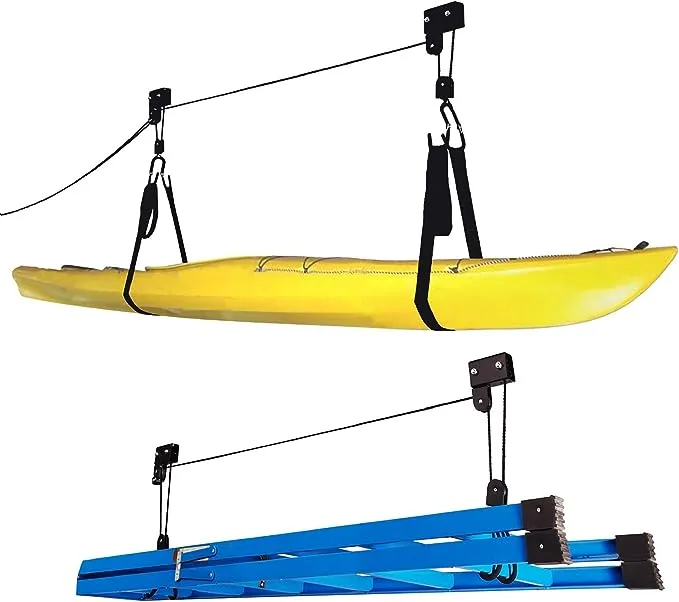 1003 Kayak &amp; Canoe Lift Hoist For Garage / Hoists 125 lb... 