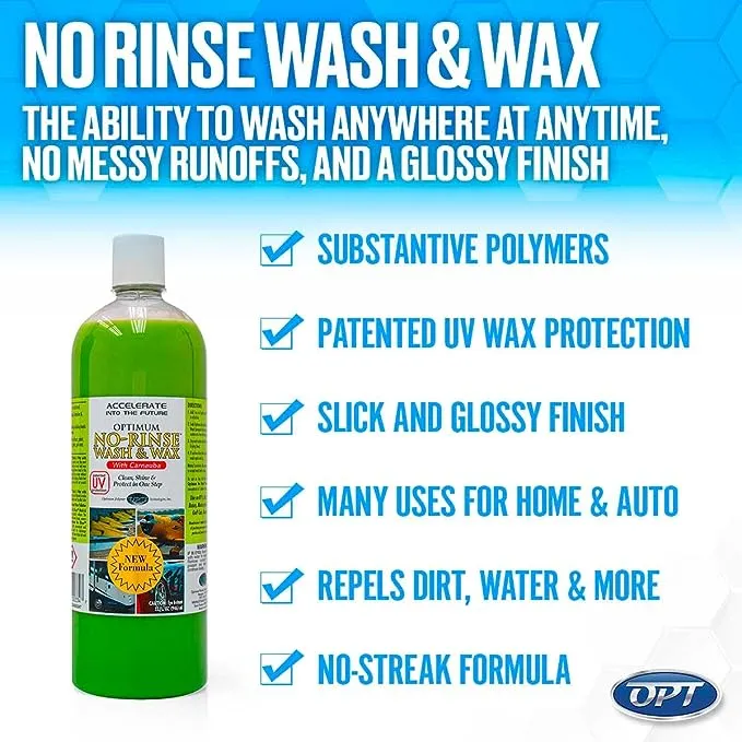 Optimum No Rinse Wash & Wax 8 oz.