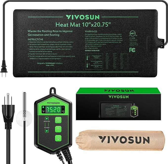 VIVOSUN Seedling Heat Mat and Digital Thermostat