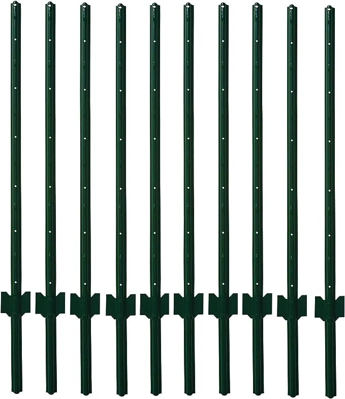 Heavy Duty Fence Posts 5Feet - 5Pack Steel Fence U-Post for Holding Garden Wire