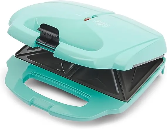 GreenLife Pro Electric Panini Press Grill and Sandwich Maker, Healthy Ceramic Nonstick Plates, Easy Indicator Light, PFAS-Free, Turquoise