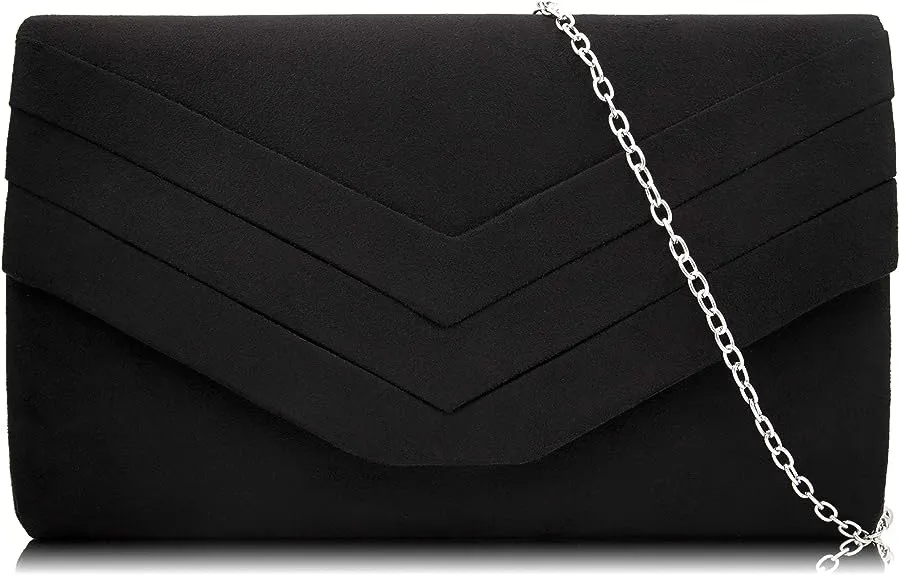 Milisente Women Clutches Suede Evening Bag Party Wedding Clutch Purses