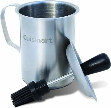 Cuisinart BBQ  Sauce Pot And Basting Brush Set Stainless Steel