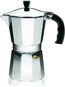 IMUSA USA Large Aluminum Stovetop 9-cup Classic Italian and Cuban Espresso Maker (B120-44V)