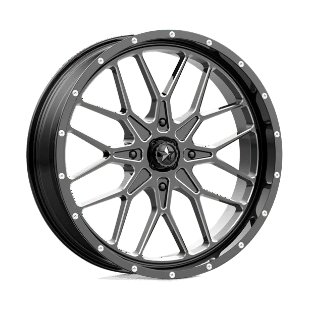 MSA Offroad Wheels M45 Portal Wheel, 15x7 with 4 on 156 Bolt Pattern - Gloss Black Machined - M45-05756