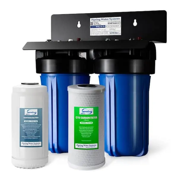 iSpring WGB21B 2-Stage Whole House Water Filtration System, with 10 x 4.5 Sedime