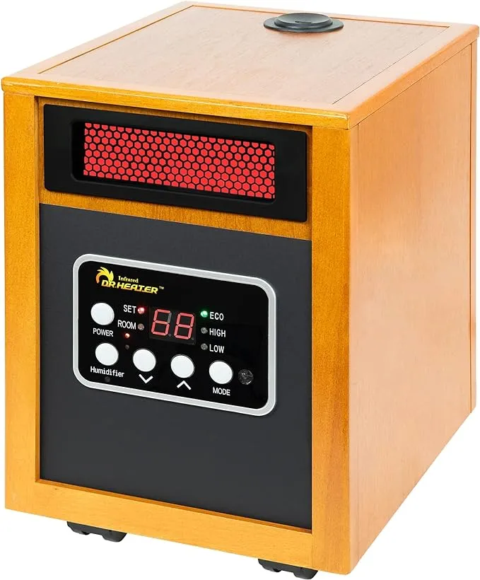 1500-Watt Infrared Portable Space Heater with Humidifier and Dual Heating System