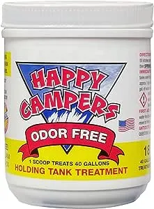 Happy Campers RV Toilet Treatment 18 - Extra Strength Odor Eliminator for Black and Gray Holding Tanks