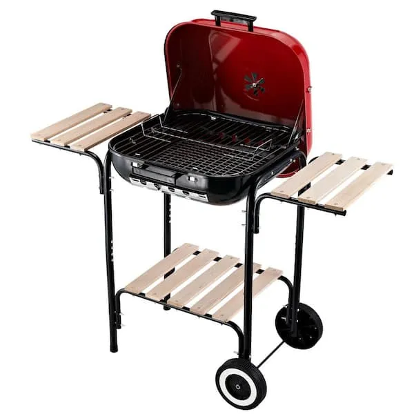 Outsunny Steel Portable Outdoor Charcoal Barbecue Grill