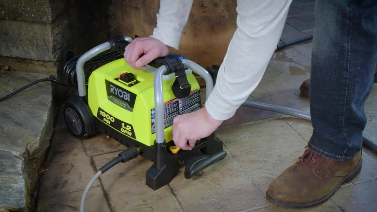 RYOBI RY1419MTVNM 1900 PSI 1.2 GPM Cold Water Wheeled Electric Pressure Washer