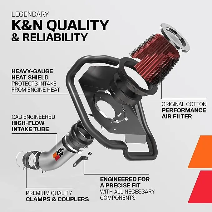 K&N Cold Air Intake System: High-Flow Air-Filter, Increase Performance & Horsepower: Compatible with 2007-2011 MINI Cooper; 2008-2009 MINI Cooper Clubman, 69-2005TTK