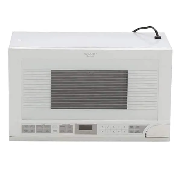 Sharp R1211T 1.5 Cu ft. Over The Counter Microwave - White