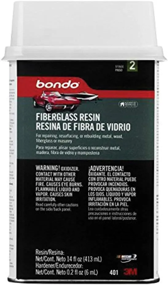 Bondo 401 Polyester Fiberglass Resin, 1 Pint, Clear