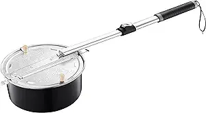 Campfire Popcorn Popper - Old Fashioned Popcorn Maker with Telescoping Handle...