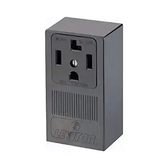 Leviton Surface Mount Receptacle - Black