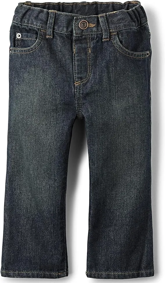 The Children's Place Baby and Toddler Boys' Basic Bootcut Jeans