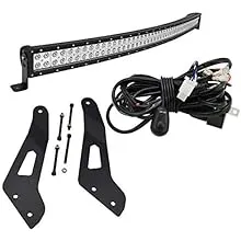 52 inch 288W Offroad Curved LED Light Bar Spot/Flood Combo Beam &amp; Upper Roof ...