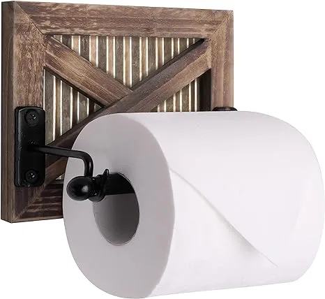 Autumn Alley Farmhouse Barn Door Toilet Paper Holder