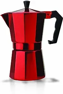 Espresso Maker, 6 Cup, Moka Pot for Classic Italian Style Café Brewing - Primula