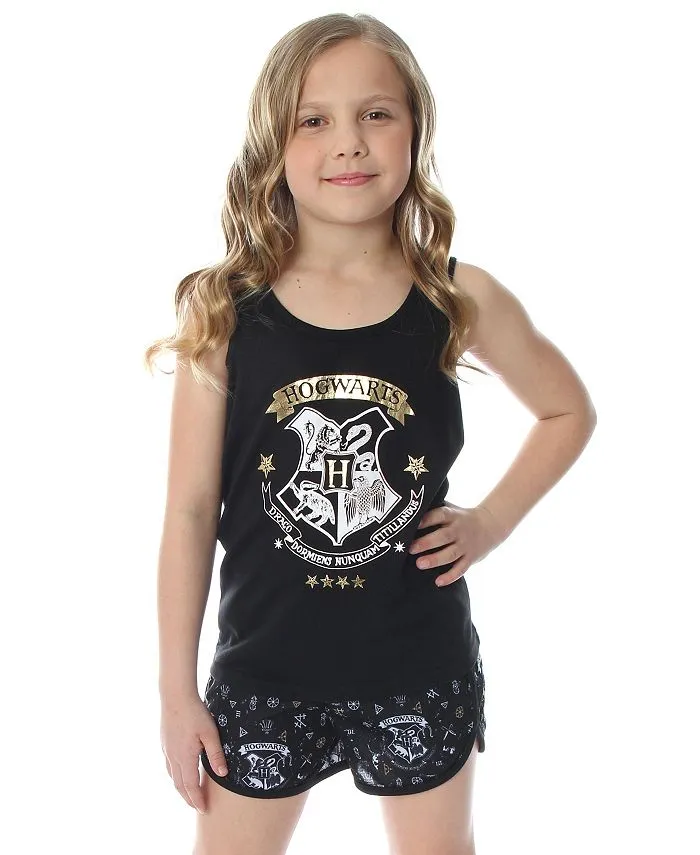 Big Girls' Hogwarts House Crest Racerback Tank and Shorts Kids Pajama Set
      
          Big Girls' Hogwarts House Crest Racerback Tank and Shorts Kids Pajama Set