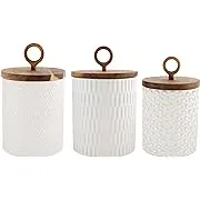 Mud Pie Stoneware Canister Set