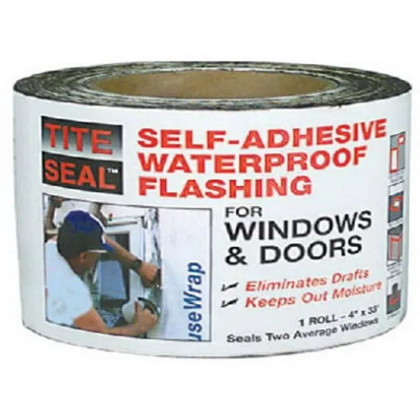 TITE Seal TS4100 Self-Adhesive Waterproof Flashing, 4" x 100'