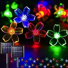 Flower Solar String Lights 2 Pack 50led Solar Fairy Lights String Lights Outdoor