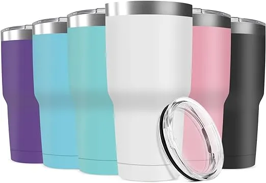 Deitybless 30oz Stainless Steel Travel Mug with Lid 6 Pack Double Wall Vacuum...