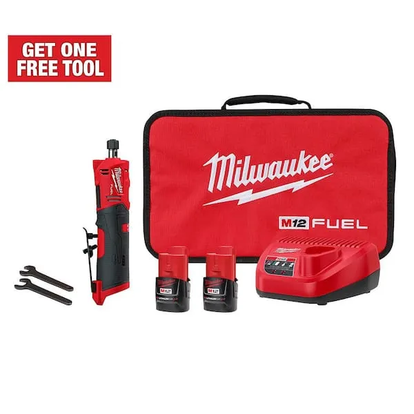 Milwaukee Tool 2486-20 M12 Fuel Straight Die Grinder