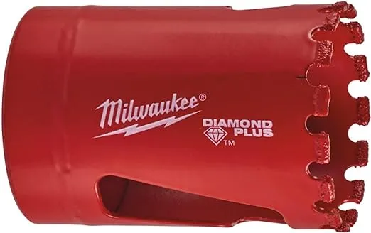 Milwaukee Diamond Max 1-3/8 in. Diamond Grit Glass, Porcelain, Tile, and Stone Hole Saw 1 pk