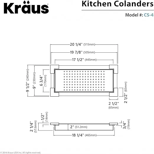 Kraus CS 4 Stainless Steel Colander