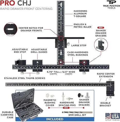 True Position Cabinet Hardware Jig PRO