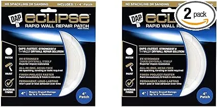 DAP 7079809165 Repair Eclipse Wall Patch, 6 Inch, Clear, WhiteDAP 7079809165 Repair Eclipse Wall Patch, 6 Inch, Cl…